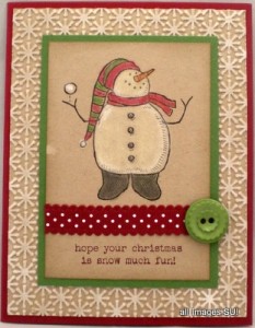 snow much fun handmade card