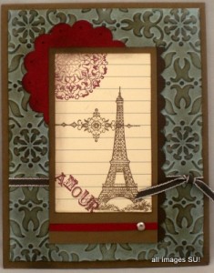 eiffel tower handmade card