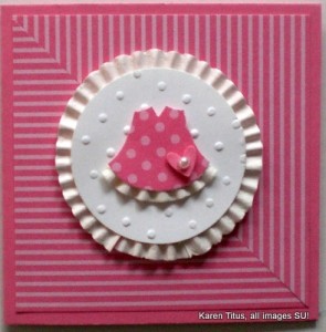 stampin up punch art baby card