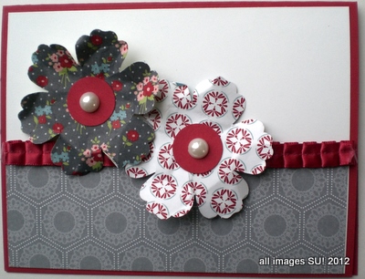 card making with the stamping up Blossom Punch