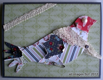 stampinup big shot die elegant bird