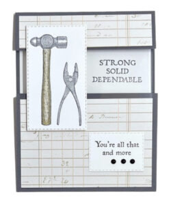 masculine card with vintage tools