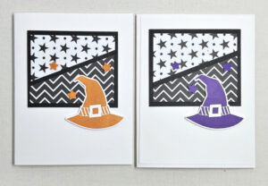 cute halloween cards with the witch hat builder punch